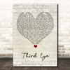 Florence + The Machine Third Eye Script Heart Song Lyric Print