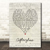 Genesis Afterglow Script Heart Song Lyric Print