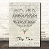 Killswitch Engage This Fire Script Heart Song Lyric Print