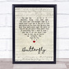 Lenny Kravitz Butterfly Script Heart Song Lyric Print