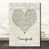 Atreyu Terrified Script Heart Song Lyric Print