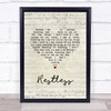 Sonny Burgess Restless Script Heart Song Lyric Print