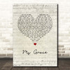 The Tymes Ms Grace Script Heart Song Lyric Print