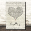 Catfish And The Bottlemen Anything Script Heart Song Lyric Print