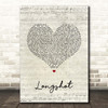 Catfish And The Bottlemen Longshot Script Heart Song Lyric Print