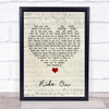 Christy Moore Ride On Script Heart Song Lyric Print