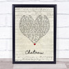 Father John Misty Chateau Script Heart Song Lyric Print