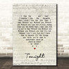Angel Olsen Tonight Script Heart Song Lyric Print