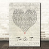 Ryan Hurd To A T Script Heart Song Lyric Print