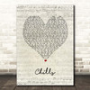 Why Dont We Chills Script Heart Song Lyric Print
