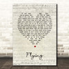 Bryan Adams Flying Script Heart Song Lyric Print