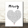Shawn Mendes Mercy Heart Song Lyric Quote Print