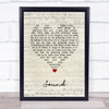 James Sound Script Heart Song Lyric Print