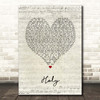 Deaf Havana Holy Script Heart Song Lyric Print