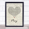 Jax Jones and Years & Years Play Script Heart Song Lyric Print