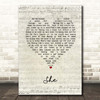 Green Day She Script Heart Song Lyric Print