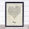 Lee Brice Boy Script Heart Song Lyric Print