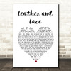 Stevie Nicks Leather And Lace Heart Song Lyric Quote Print