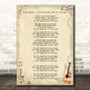 Dolly Parton It's All Wrong, But It's All Right Vintage Guitar Song Lyric Print