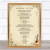 Ray LaMontagne Let It Be Me Vintage Guitar Song Lyric Print