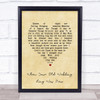 Joe Longthorne When Your Old Wedding Ring Was New Vintage Heart Song Lyric Print