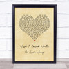 Chas & Dave Wish I Could Write A Love Song Vintage Heart Song Lyric Print