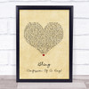 The Killers Bling (Confession Of A King) Vintage Heart Song Lyric Print