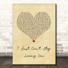 Michael Jackson I Just Can't Stop Loving You Vintage Heart Song Lyric Print