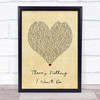 JX There's Nothing I Won't Do Vintage Heart Song Lyric Print