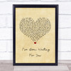 Mamma Mia 2 I've Been Waiting For You Vintage Heart Song Lyric Print