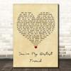 Mac Davis You're My Bestest Friend Vintage Heart Song Lyric Print