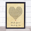 Imagine Dragons Blank Space Stand By Me Vintage Heart Song Lyric Print