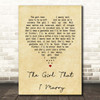 Ray Middleton The Girl That I Marry Vintage Heart Song Lyric Print