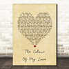 Celine Dion The Colour Of My Love Vintage Heart Song Lyric Print