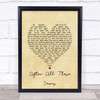Foster & Allen After All These Years Vintage Heart Song Lyric Print