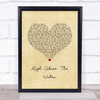 Parker McCollum High Above The Water Vintage Heart Song Lyric Print