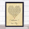 R Kelly I Believe I Can Fly Vintage Heart Song Lyric Print