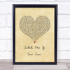Walking On Cars Catch Me If You Can Vintage Heart Song Lyric Print