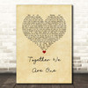 Delta Goodrem Together We Are One Vintage Heart Song Lyric Print