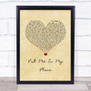 Muscadine Bloodline Put Me In My Place Vintage Heart Song Lyric Print