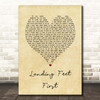 Bayside Landing Feet First Vintage Heart Song Lyric Print