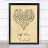 Sara Bareilles Soft Place To Land Vintage Heart Song Lyric Print