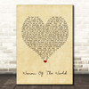 Amy Macdonald Woman Of The World Vintage Heart Song Lyric Print