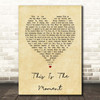 Anthony Warlow This Is The Moment Vintage Heart Song Lyric Print