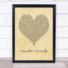 Oliver The Musical Consider Yourself Vintage Heart Song Lyric Print