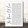 Celine Dione The Power Of Love White Script Song Lyric Quote Print