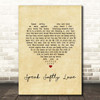 Andy Williams Speak Softly Love Vintage Heart Song Lyric Print