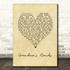 Bill Withers Grandma's Hands Vintage Heart Song Lyric Print