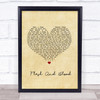 Johnny Cash Flesh And Blood Vintage Heart Song Lyric Print