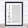 George Michael A Different Corner White Script Song Lyric Quote Print